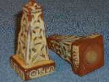 1957 Celebration Oil Derricks glazed desert gold